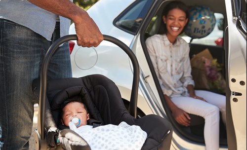 New born in car seat