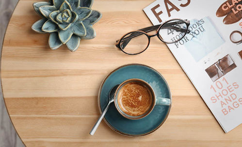 Artisan coffee on table